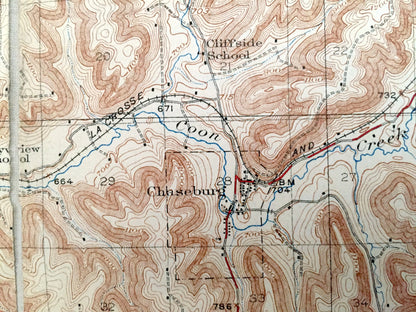 Antique Stoddard, Wisconsin 1926 US Geological Survey Topographic Map – Bergen, Hamburg, Washington, Greenfield, Shelby Harmony Jefferson WI
