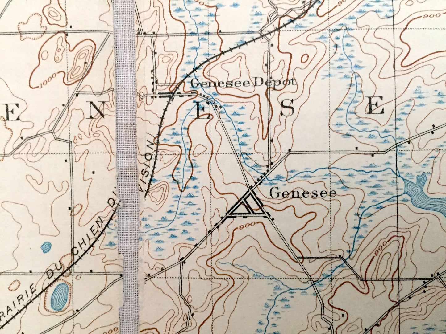 Antique Eagle, Wisconsin 1906 US Geological Survey Topographic Map – Ottawa, Genesee, Waukesha, Mukwonago, Vernon, Troy Waterford Hilburn WI