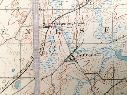 Antique Eagle, Wisconsin 1906 US Geological Survey Topographic Map – Ottawa, Genesee, Waukesha, Mukwonago, Vernon, Troy Waterford Hilburn WI