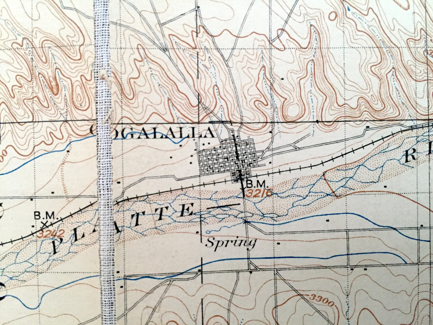 Antique Ogalalla, Nebraska 1900 US Geological Survey Topographic Map – Vail, Brule, Chase, Logan, Whitetail, Lonergan Brooking Blue Creek NE