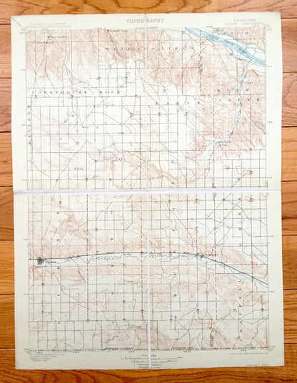 Antique Sidney, Nebraska 1899 US Geological Survey Topographic Map – Colton, Lodgepole, Chappell, Green, Eagle, Rush Creek, Davison Lisco NE