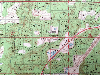 Antique Palos Park, Illinois 1963 US Geological Survey Topographic Map – Cook County, Orlando, Bremen, Worth, Chicago Ridge, Stickney, Lyons