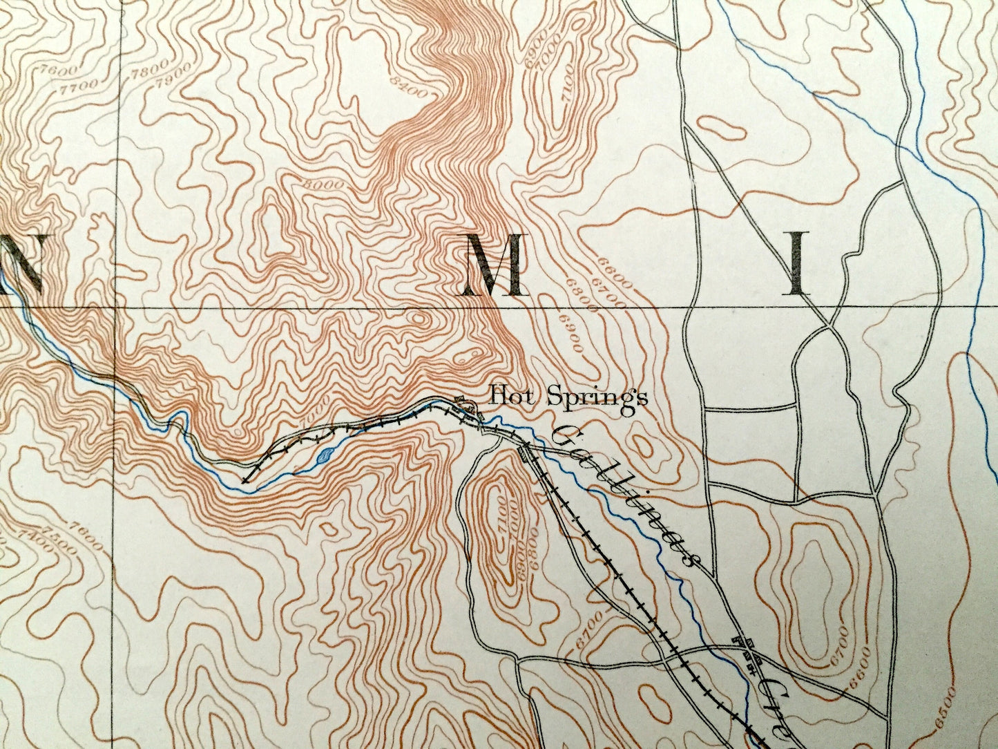 Antique Las Vegas, Nevada 1889 US Geological Survey Topographic Map – Clark County, Santa Fe National Forest, Desert, Mora, San Miguel, NV