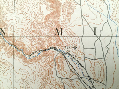 Antique Las Vegas, Nevada 1889 US Geological Survey Topographic Map – Clark County, Santa Fe National Forest, Desert, Mora, San Miguel, NV