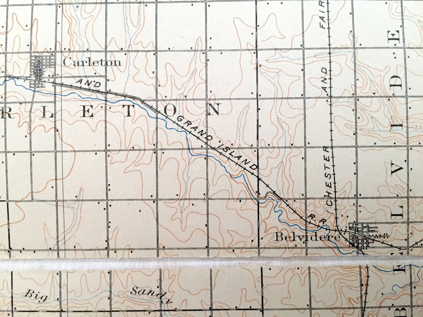 Antique Hebron, Nebraska 1898 US Geological Survey Topographic Map – Spring Creek, Chester, Hubell, Gilead, Kiowa, Hardy Harbine Garfield NE