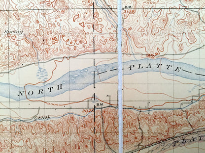 Antique Paxton, Nebraska 1901 US Geological Survey Topographic Map – Whitewater, Birdwood, Nichols, Sunshine, Sutherland, Nowell Rosedale NE