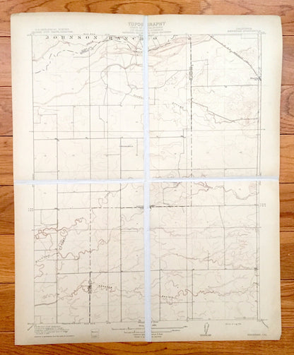 Antique Sheridan, California 1910 US Geological Survey Topographic Map – Placer, Sutter, Yuba County, Johnson Ranch, Markham, Sacramento, CA