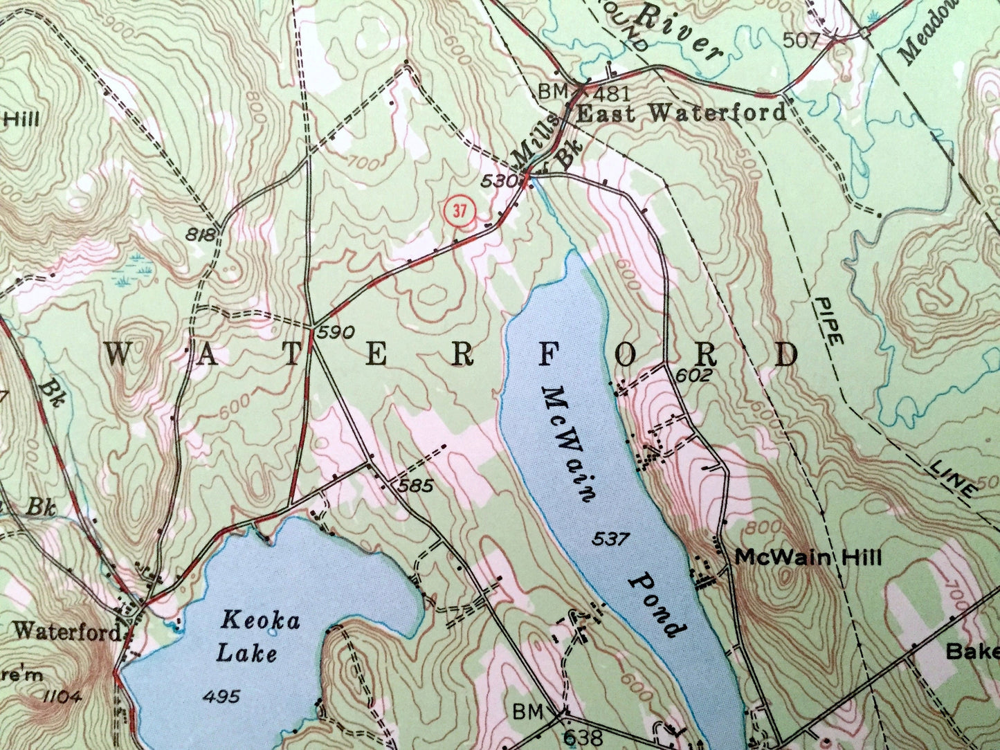 Antique Norway, Maine 1946 US Geological Survey Topographic Map – Long Lake, Waterford, Harrison, Paris, Bridgton, Otisfield, Oxford, ME