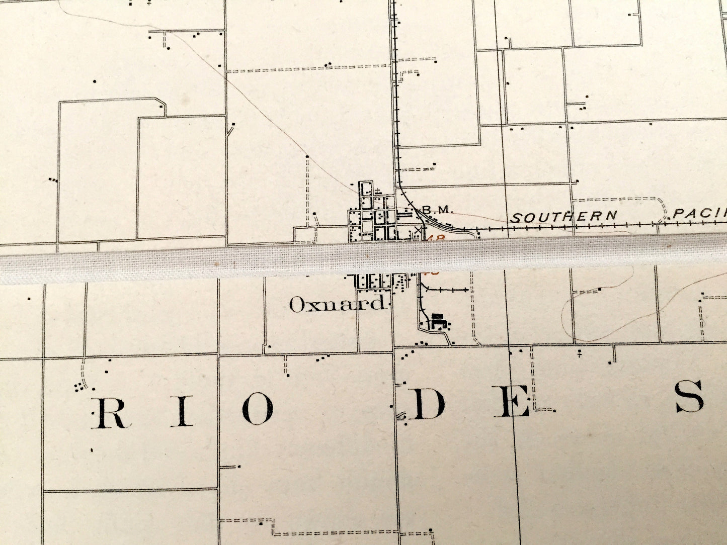 Antique Hueneme, California 1904 US Geological Survey Topographic Map – Ventura County, Oxnard, Camarillo, Santa Barbara Point Mugu Elrio CA