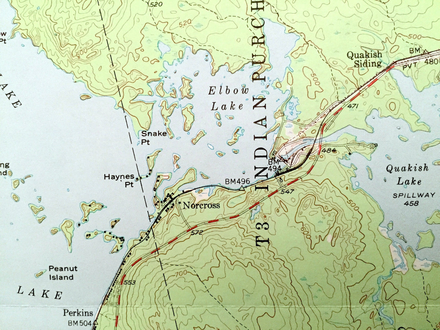 Antique Norcross, Maine 1951 US Geological Survey Topographic Map – Pemadumcook, Millinocket, Mary-Jo, Ambajejus Lake, Penobscot Piscataquis