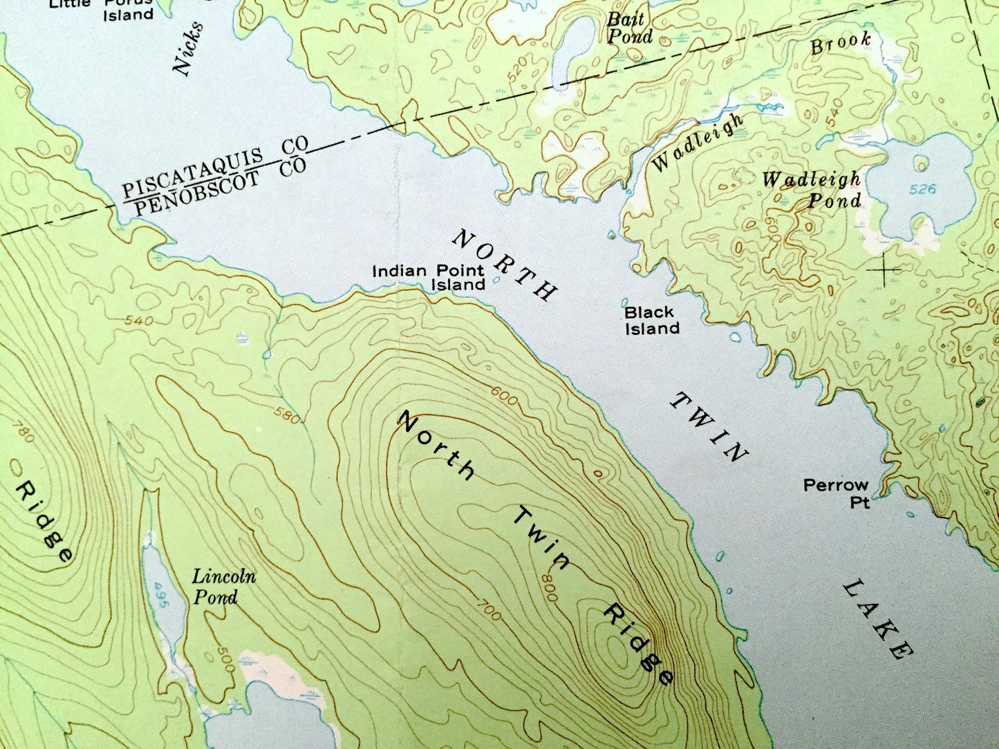 Antique Norcross, Maine 1951 US Geological Survey Topographic Map – Pemadumcook, Millinocket, Mary-Jo, Ambajejus Lake, Penobscot Piscataquis