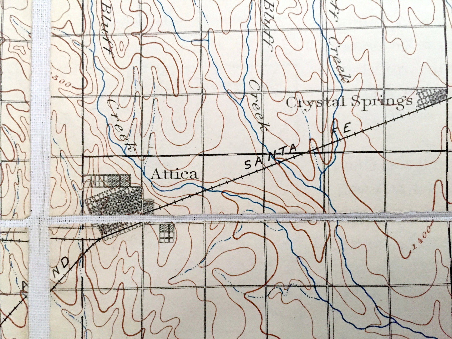 Antique Anthony, Kansas 1891 US Geological Survey Topographic Map – Ruella, Greene, Cedar, Hazelton, Blaine, Eagle, Spring, Sharon Banner KS