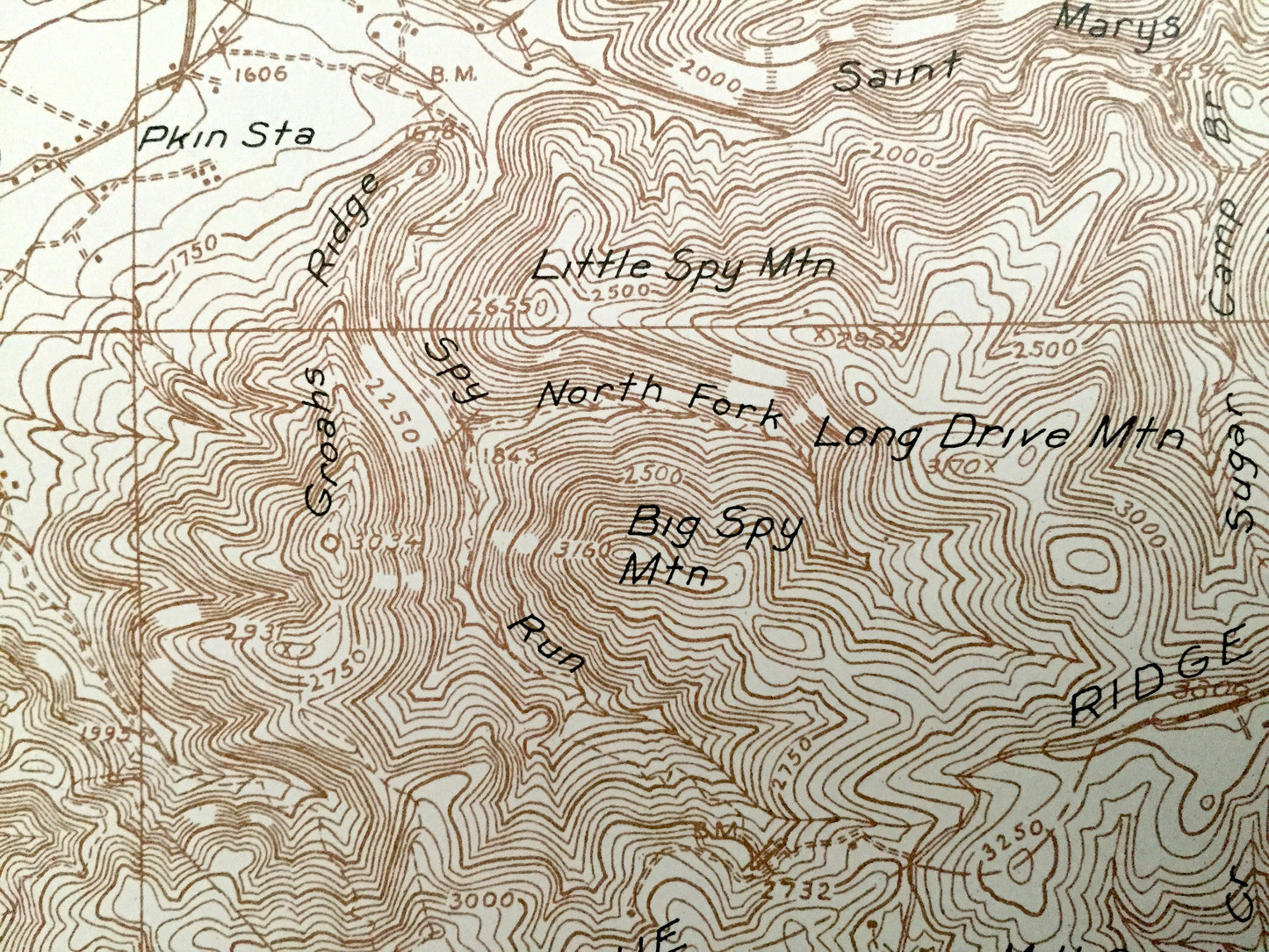 Antique Vesuvius, Virginia 1935 US Geological Survey Topographic Map – Lofton, Greenville, Massies Mill, Raphine, Nash, Woodson, Montebello