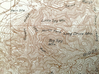 Antique Vesuvius, Virginia 1935 US Geological Survey Topographic Map – Lofton, Greenville, Massies Mill, Raphine, Nash, Woodson, Montebello