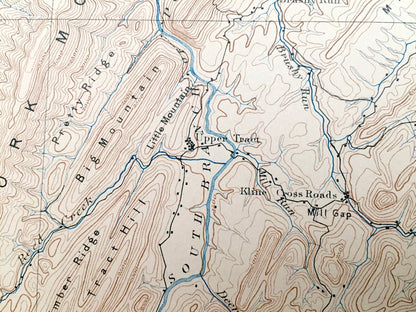Antique Franklin, West Virginia 1896 US Geological Survey Topographic Map – Pendleton County, Brandywine, Peru, Sweedlin Hill, Fort Seybert