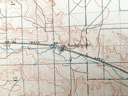 Antique Sidney, Nebraska 1899 US Geological Survey Topographic Map – Colton, Lodgepole, Chappell, Green, Eagle, Rush Creek, Davison Lisco NE