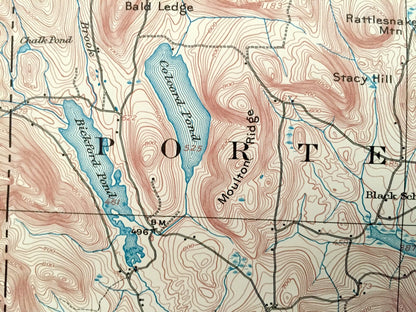 Antique Kezar Falls, Maine 1910 US Geological Survey Topographic Map – Parsonfield, Porter, Hiram, Cornish, Brownfield, Denmark, Baldwin, ME