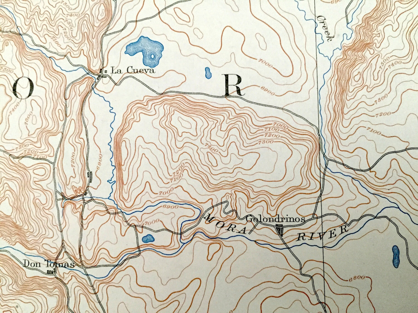 Antique Las Vegas, Nevada 1889 US Geological Survey Topographic Map – Clark County, Santa Fe National Forest, Desert, Mora, San Miguel, NV