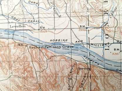 Antique Chappell, Nebraska 1900 US Geological Survey Topographic Map – Swan, Big Spring, Vail, Brule, Park, Green, Blue Creek Lisco Chase NE