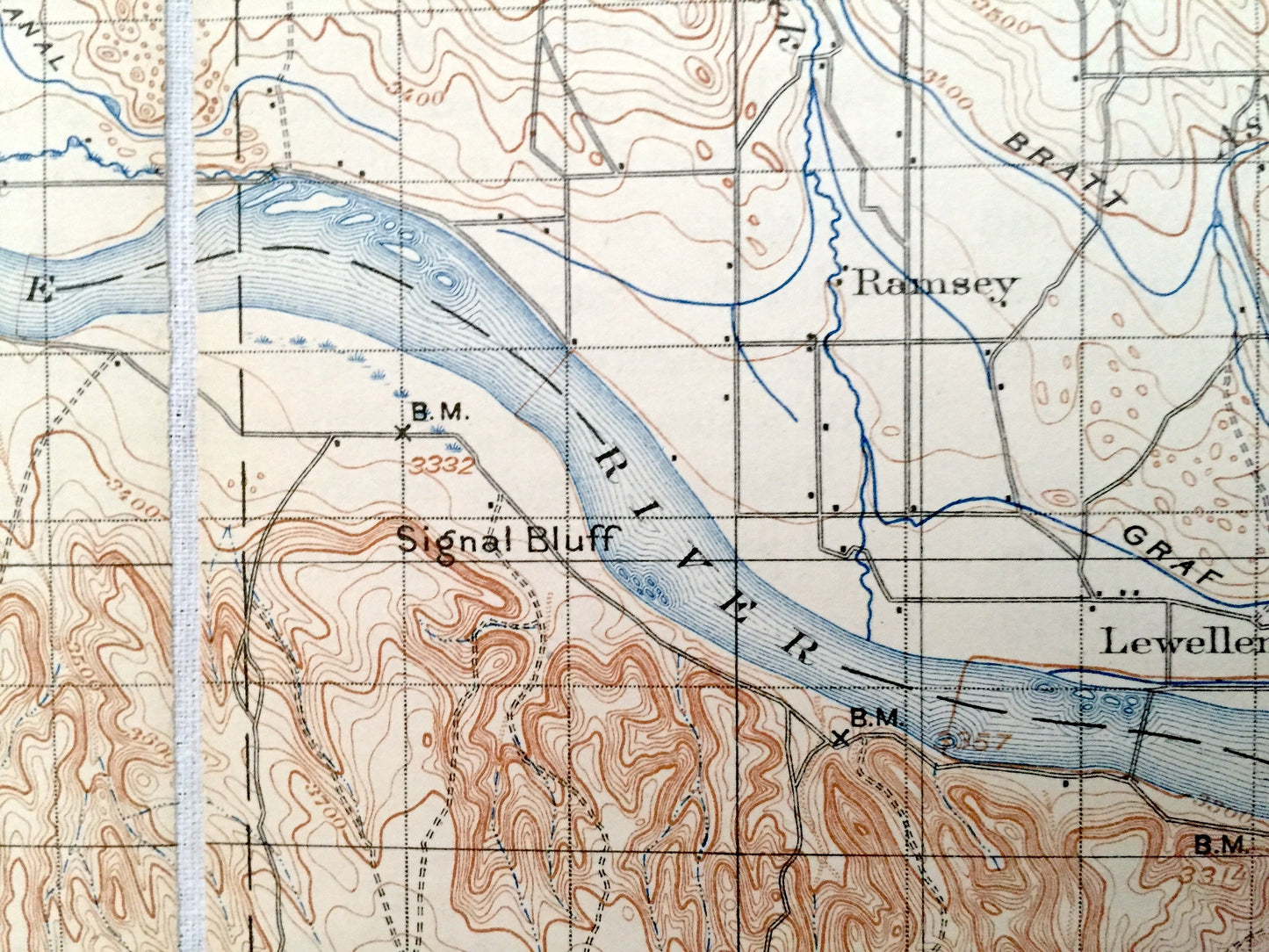 Antique Chappell, Nebraska 1900 US Geological Survey Topographic Map – Swan, Big Spring, Vail, Brule, Park, Green, Blue Creek Lisco Chase NE