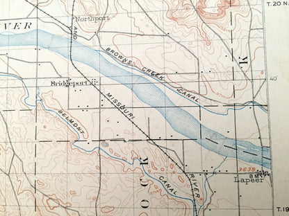 Antique Camp Clarke, Nebraska 1898 US Geological Survey Topographic Map – Castle Rock, Freeport, Redington, Lone Pine, Bayard, Highland, NE