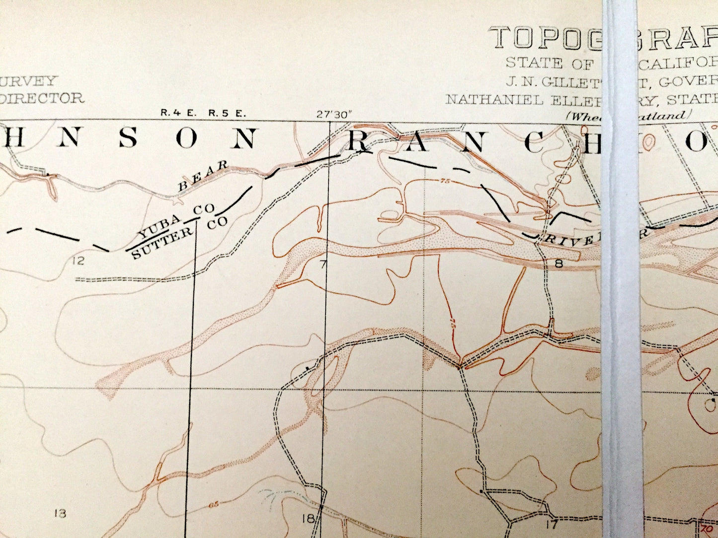 Antique Sheridan, California 1910 US Geological Survey Topographic Map – Placer, Sutter, Yuba County, Johnson Ranch, Markham, Sacramento, CA