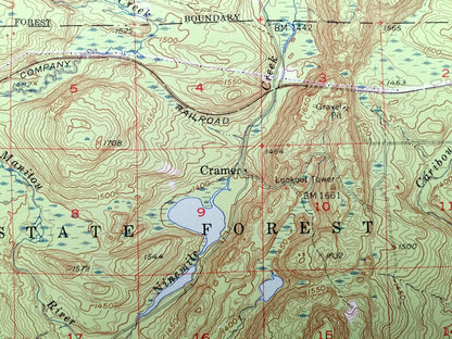 Antique Cramer, Minnesota 1955 US Geological Survey Topographic Map - Lake County, Crystal Bay, Superior National Forest, Silver Island, MN