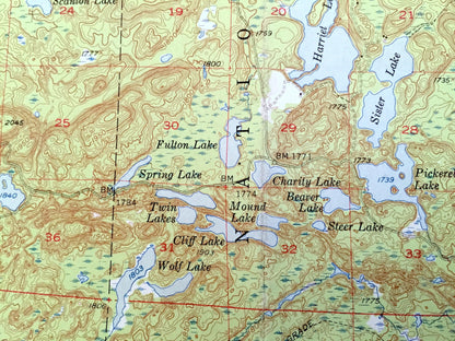 Antique Cramer, Minnesota 1955 US Geological Survey Topographic Map - Lake County, Crystal Bay, Superior National Forest, Silver Island, MN