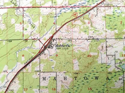 Antique Barnum, Minnesota 1956 US Geological Survey Topographic Map - Carlton County, Skelton, Mahtowa, Blackhoof, Knife Falls Twin Lakes MN