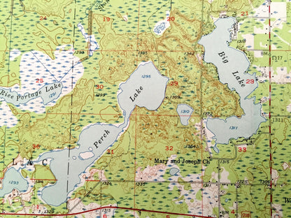 Antique Barnum, Minnesota 1956 US Geological Survey Topographic Map - Carlton County, Skelton, Mahtowa, Blackhoof, Knife Falls Twin Lakes MN