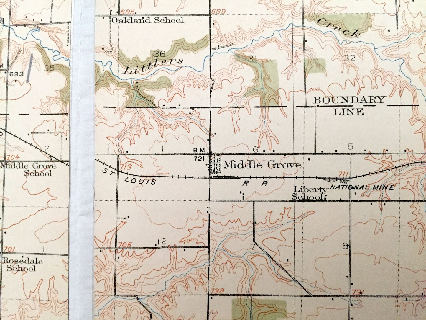 Antique Canton, Illinois 1912 US Geological Survey Topographic Map – Buckheart, Putman, Cass, Joshua, Deerfield, Young Hickory, Fairview, IL