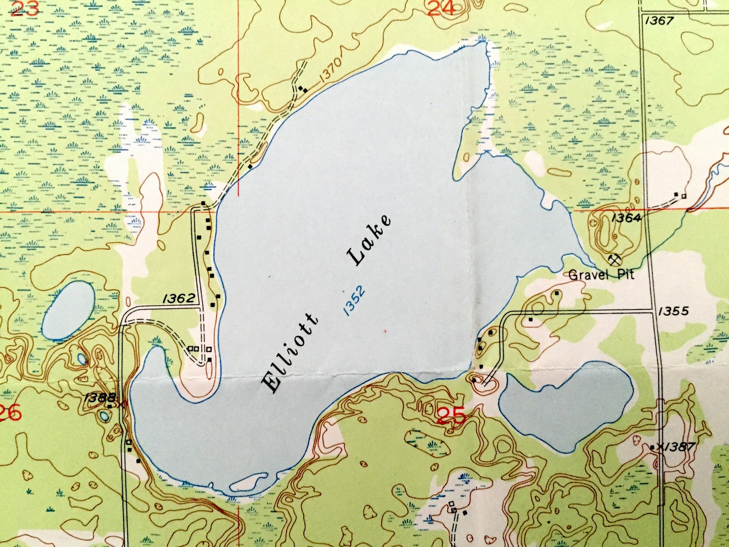 Antique Central Lakes, Minnesota 1951 US Geological Survey Topographic Map - St Louis County, Cloquet Valley State Forest, Ellsburg, MN
