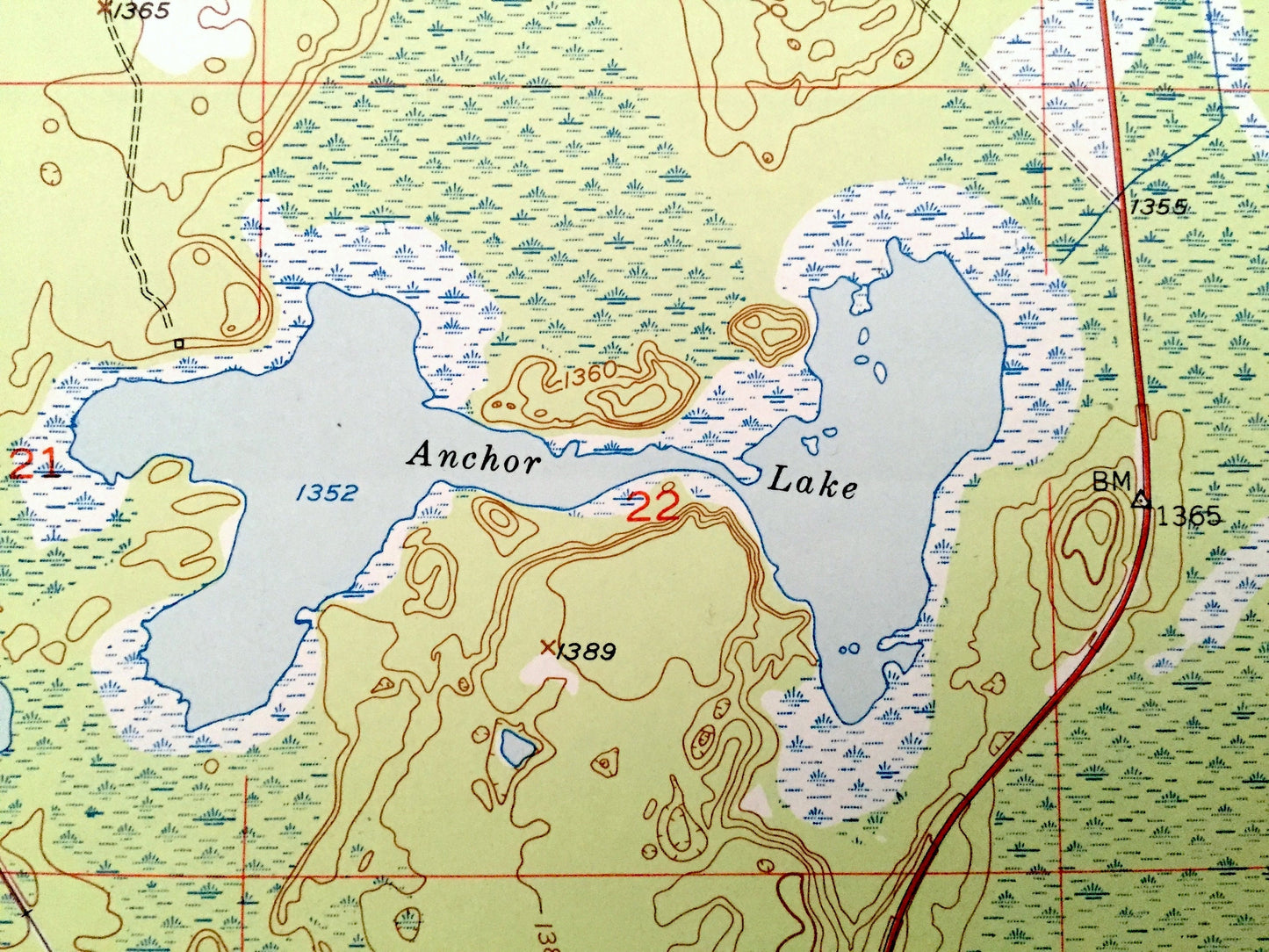 Antique Central Lakes, Minnesota 1951 US Geological Survey Topographic Map - St Louis County, Cloquet Valley State Forest, Ellsburg, MN