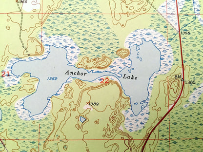 Antique Central Lakes, Minnesota 1951 US Geological Survey Topographic Map - St Louis County, Cloquet Valley State Forest, Ellsburg, MN