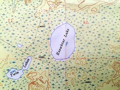 Antique Barrs Lake, Minnesota 1954 US Geological Survey Topographic Map - St Louis County, Cloquet Valley State Forest, Duluth, Normanna, MN