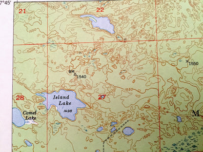 Antique Isaac Lake, Minnesota 1950 US Geological Survey Topographic Map - St Louis County, Mesaba, Waasa, Argo, Superior National Forest, MN