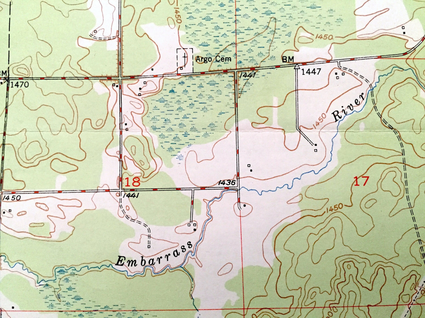 Antique Isaac Lake, Minnesota 1950 US Geological Survey Topographic Map - St Louis County, Mesaba, Waasa, Argo, Superior National Forest, MN