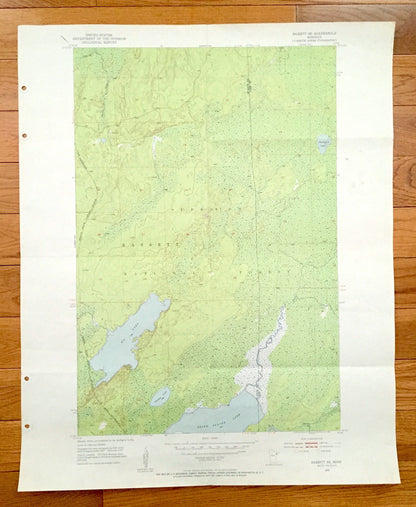 Antique Babbitt SE, Minnesota 1952 US Geological Survey Topographic Map - Big Lake, St Louis County, Superior National Forest Dunka River MN