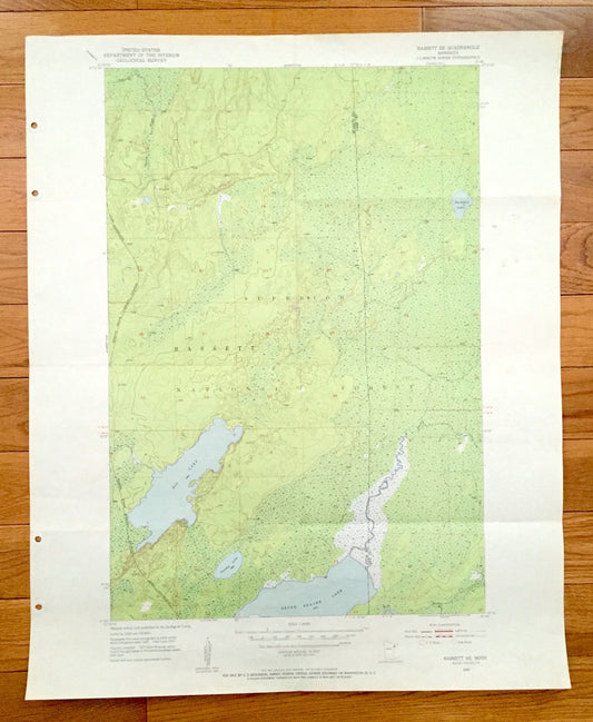 Antique Babbitt SE, Minnesota 1952 US Geological Survey Topographic Map - Big Lake, St Louis County, Superior National Forest Dunka River MN