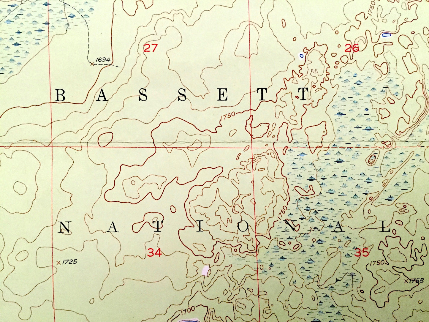 Antique Babbitt SE, Minnesota 1952 US Geological Survey Topographic Map - Big Lake, St Louis County, Superior National Forest Dunka River MN
