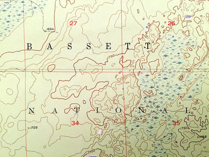 Antique Babbitt SE, Minnesota 1952 US Geological Survey Topographic Map - Big Lake, St Louis County, Superior National Forest Dunka River MN