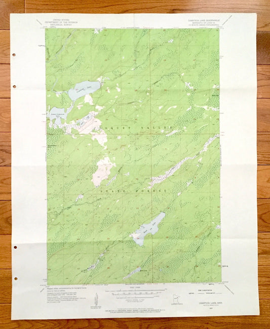 Antique Comstock Lake, Minnesota 1957 US Geological Survey Topographic Map - St Louis County, Cloquet Valley State Forest Whiteface River MN