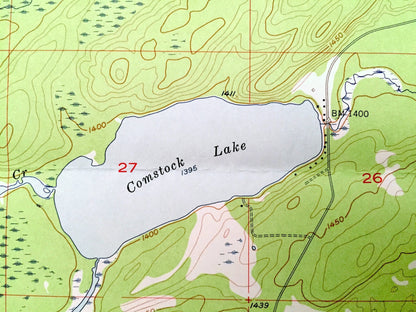 Antique Comstock Lake, Minnesota 1957 US Geological Survey Topographic Map - St Louis County, Cloquet Valley State Forest Whiteface River MN