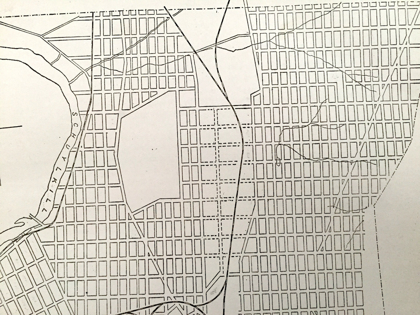 Antique Reading, Pennsylvania Map from 1880 Census – Berks County, Schuylkill River, Hampden Park, Penn Street, Hardware Company, PA