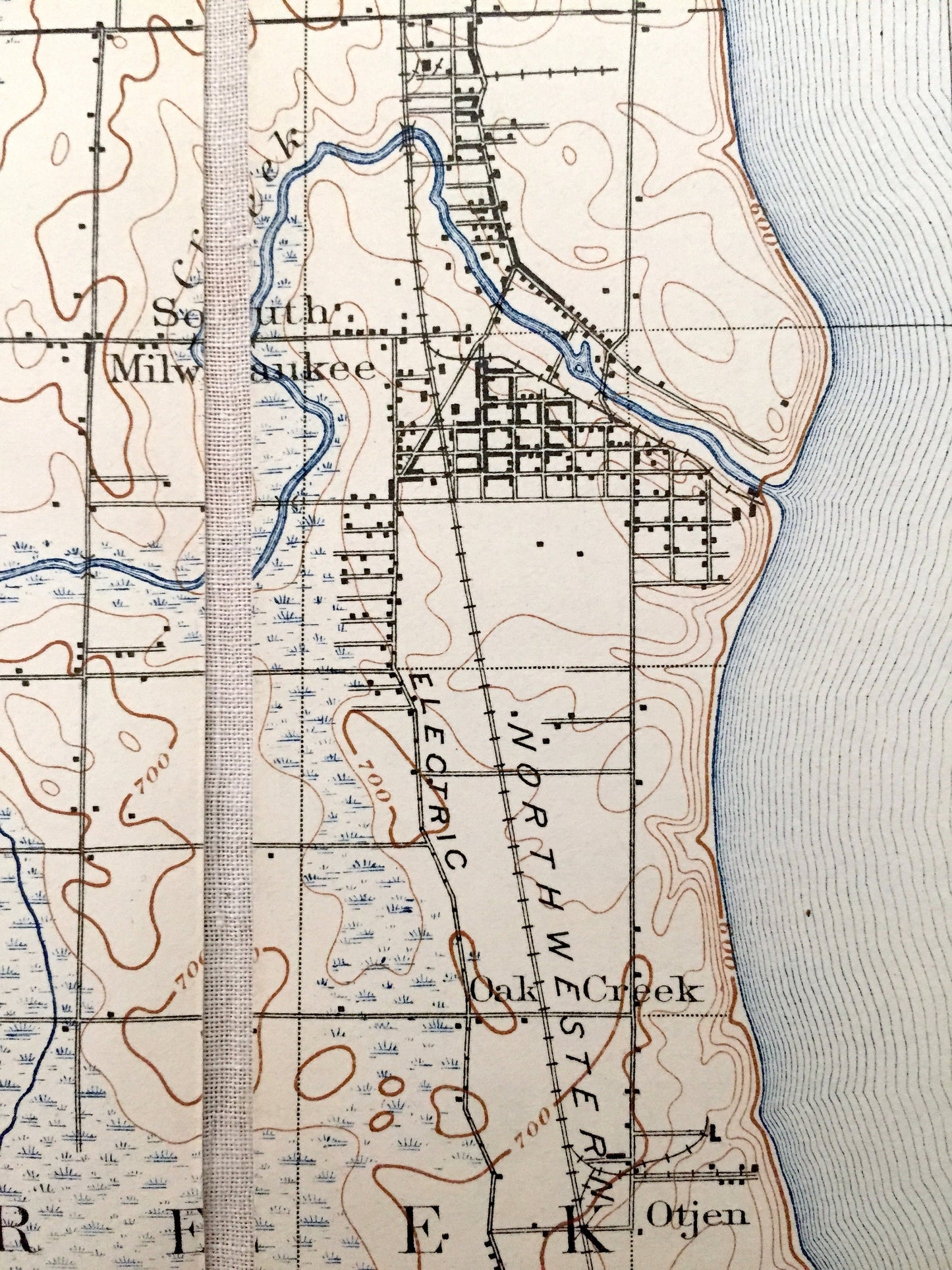 Antique Bayview, Wisconsin 1901 US Geological Survey Topographic Map – Milwaukee, Racine County, Bay View, Cudahy, Wind Point, Oak Creek, WI