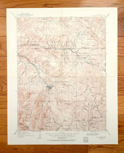Antique Aspen, Colorado 1909 US Geological Survey Topographic Map – Snowmass, Eagle, Pitkin, Lake, Chaffee County, White River, Gunnison, CO