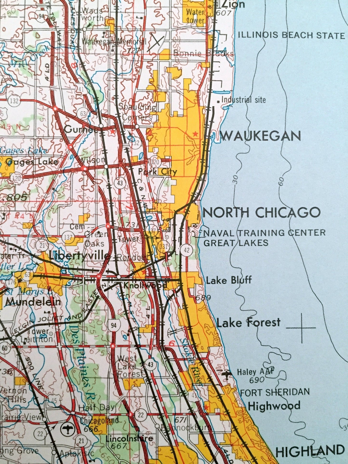 Antique Racine, Wisconsin 1958 US Geological Survey Topographic Map – Milwaukee, Kenosha, Carrollville, Greendale, Lake Michigan, Chicago IL