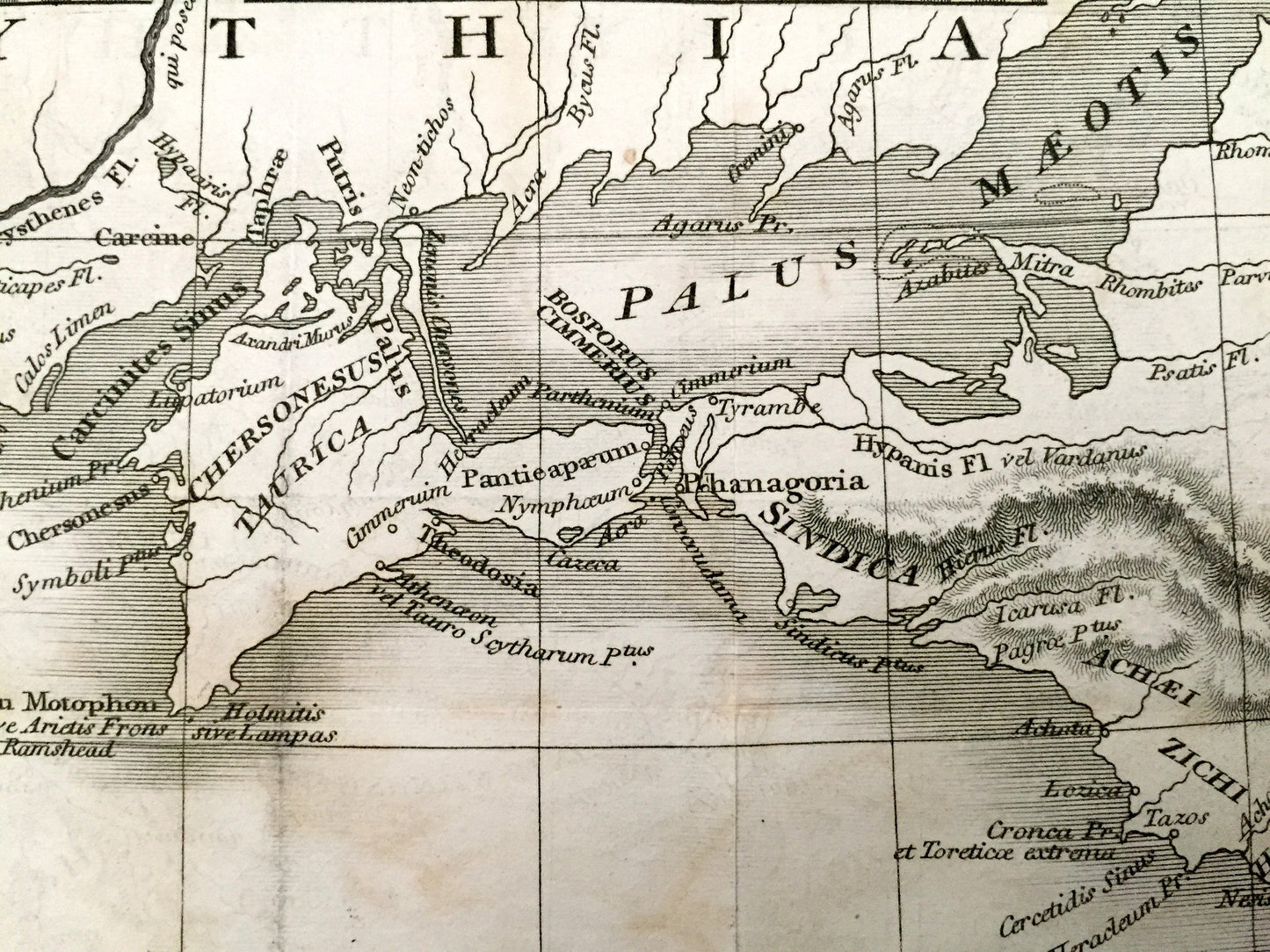 Antique 1808 Asia Minor Map by D'Anville from Rollins' Ancient History – Turkey, Istanbul, Ankara, Black Sea, Georgia, Romania, Crimea