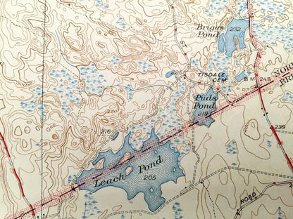 Antique Mansfield, Massachusetts 1941 US Geological Survey Topographic Map – Sharon, Foxborough, Norton, Easton, Furnace Village, Stoughton