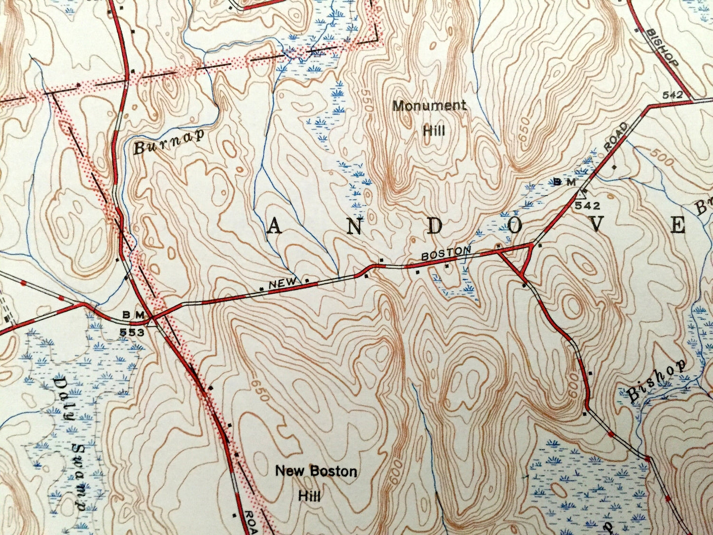 Antique Marlborough, Connecticut 1944 US Geological Survey Topographic Map – Glastonbury, Andover, Hebron, Bolton, Marlboro, Manchester, CT